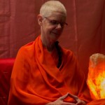 Mataji meditating at satsang